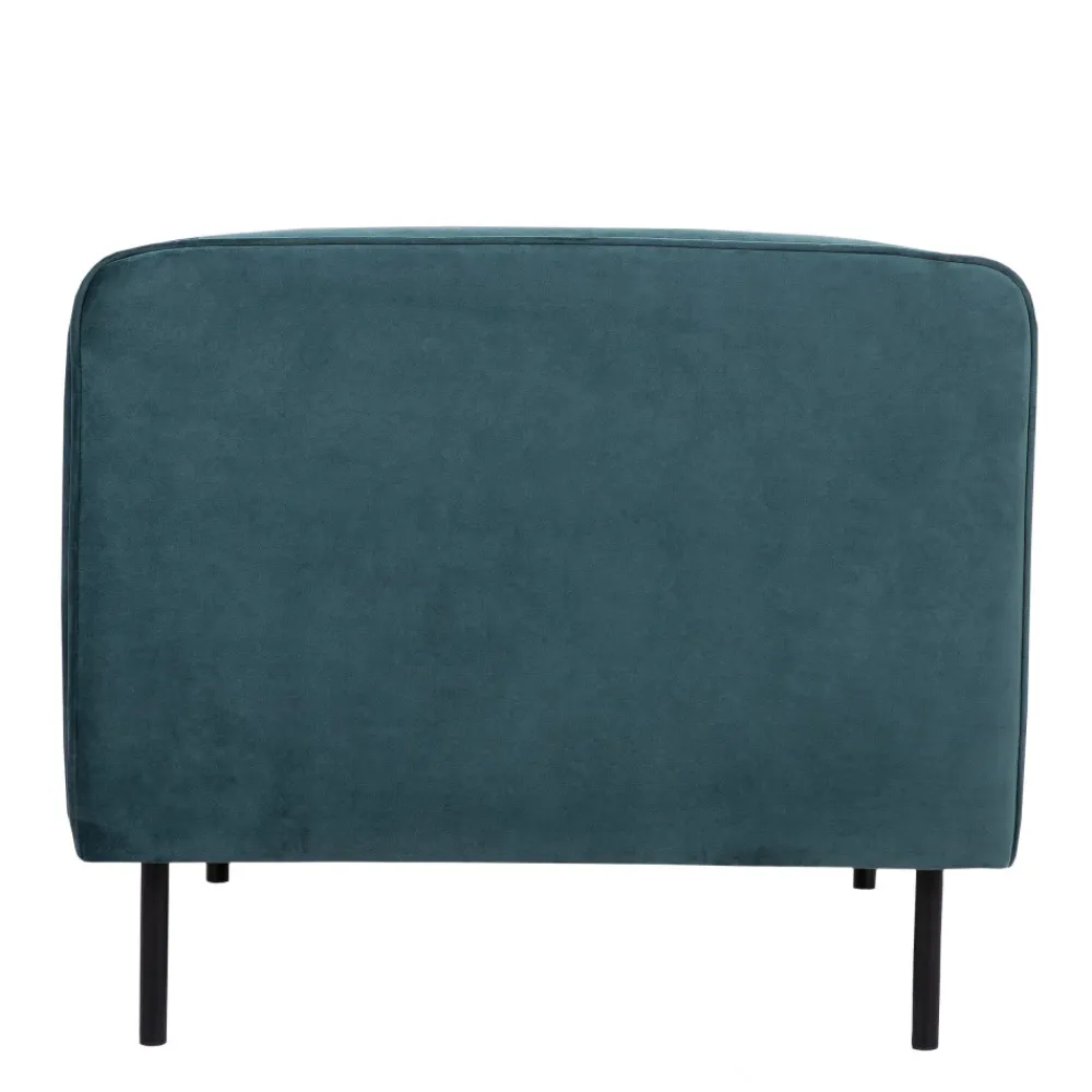 Drawer WINSEN Fauteuil en velours pieds droits en métal