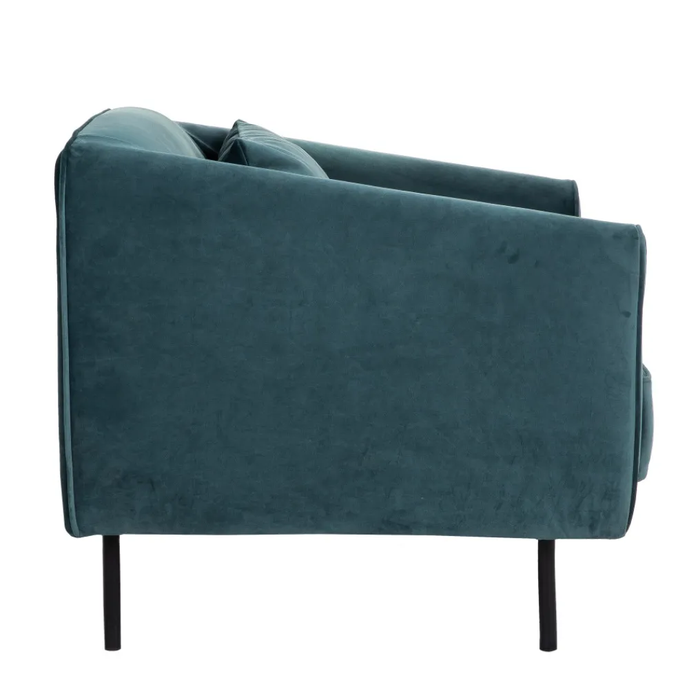 Drawer WINSEN Fauteuil en velours pieds droits en métal