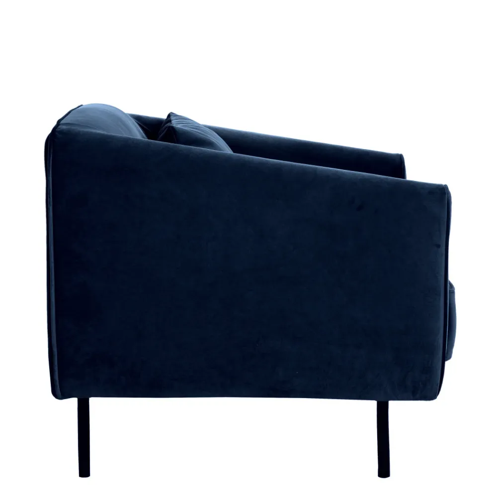 Drawer WINSEN Fauteuil en velours pieds droits en métal