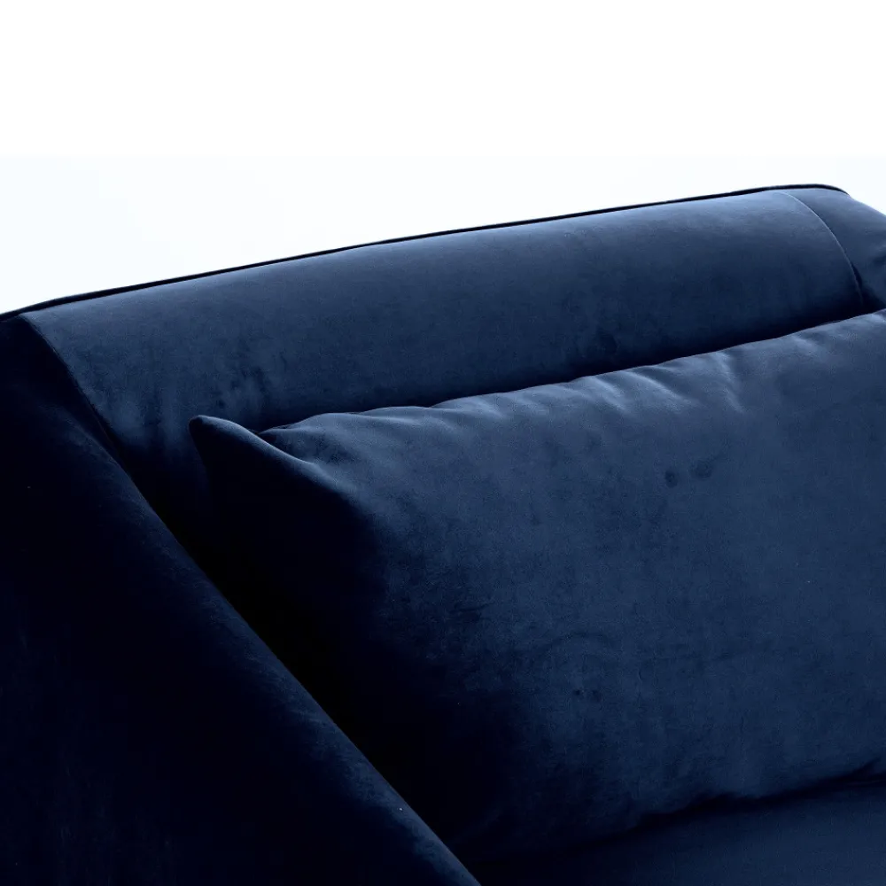 Drawer WINSEN Fauteuil en velours pieds droits en métal