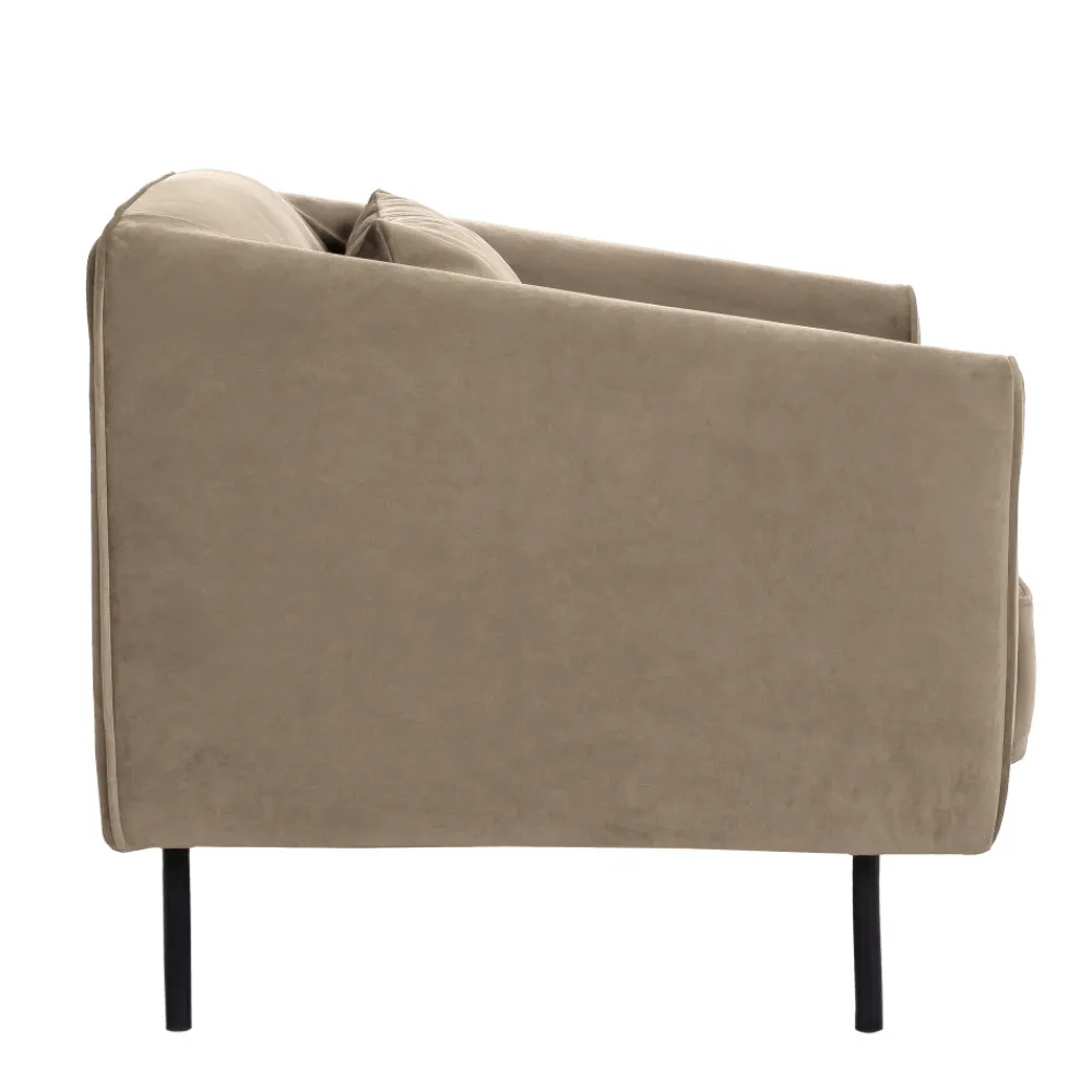 Drawer WINSEN Fauteuil en velours pieds droits en métal