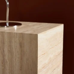 Venture Home YORK Table d'appoint effet travertin 35x25cm