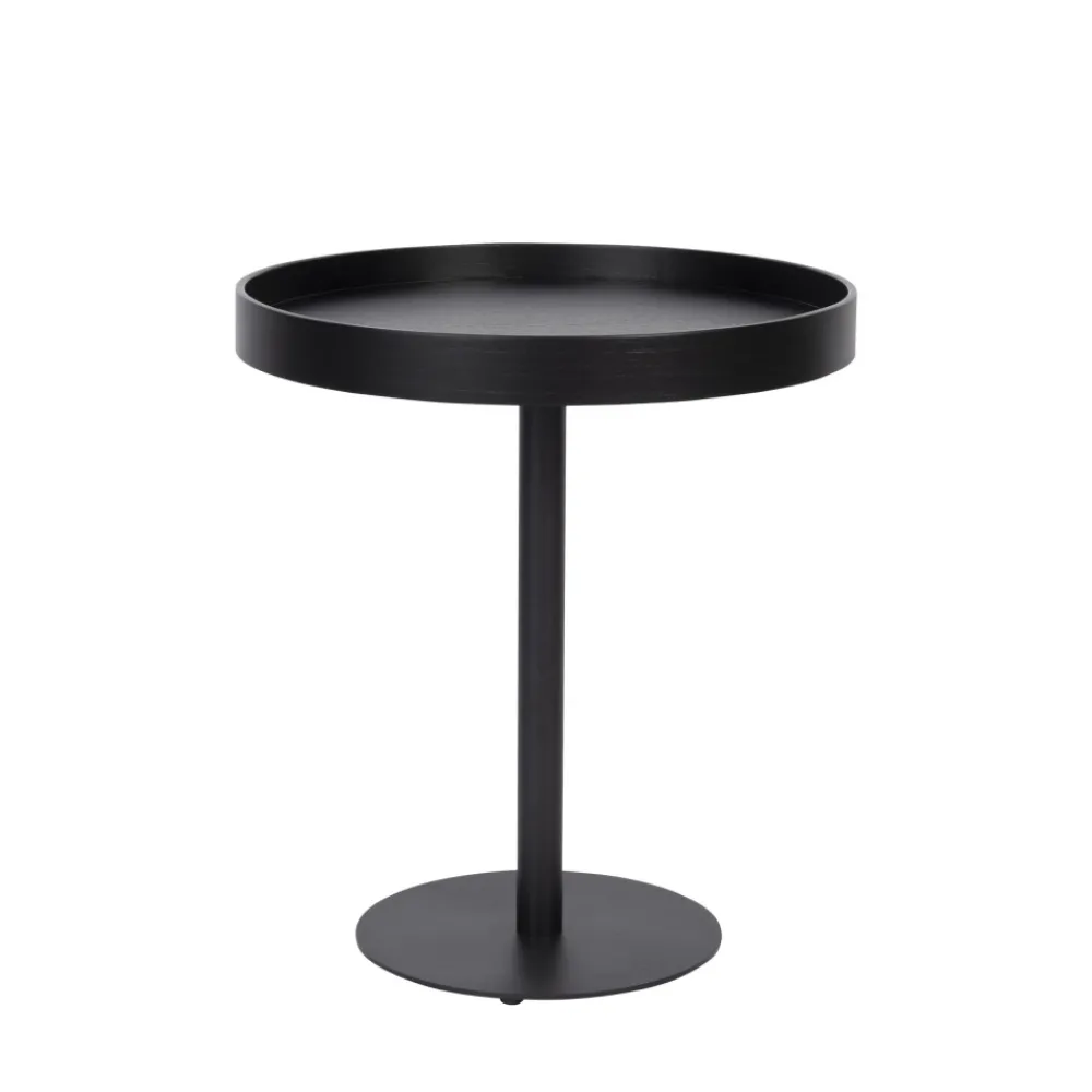 No name YURI Table d'appoint ronde en bois et métal ø45cm