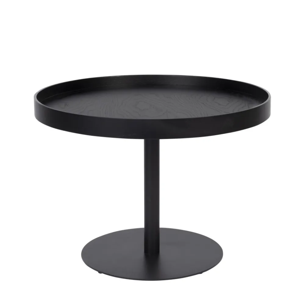 No name YURI Table d'appoint ronde en bois et métal ø56cm