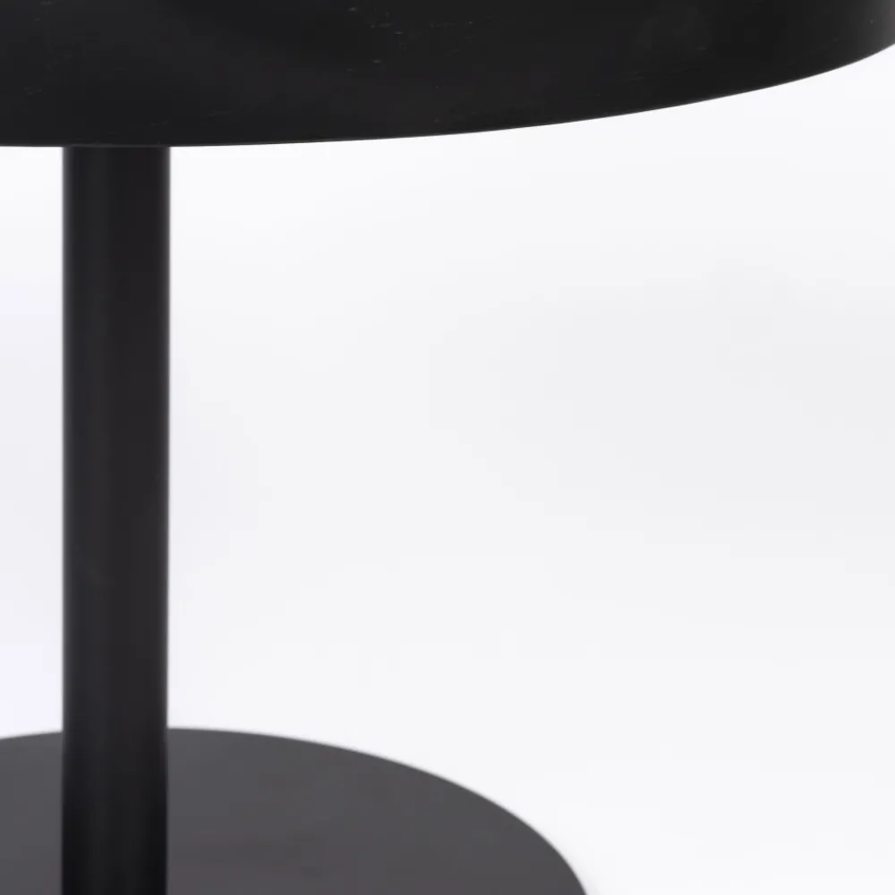 No name YURI Table d'appoint ronde en bois et métal ø56cm