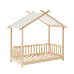 Enfant No name ZENID Lit cabane enfant en bois 70x140cm