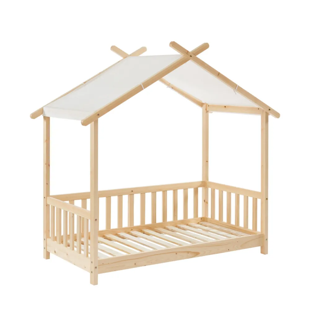 Enfant No name ZENID Lit cabane enfant en bois 70x140cm