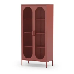 No name ZIO Vaisselier 2 portes en métal H170cm