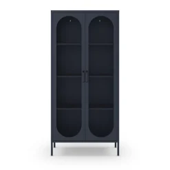 No name ZIO Vaisselier 2 portes en métal H170cm