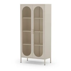 No name ZIO Vaisselier 2 portes en métal H170cm