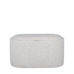 Drawer ZOÉ Banc ovale imprimé animal avec plateau et rangement L77cm