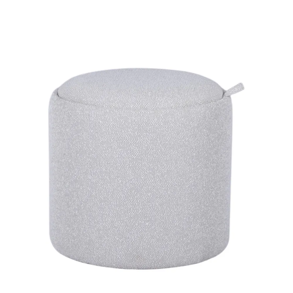 Drawer ZOÉ Pouf rond en tissu avec plateau et rangement ø40cm